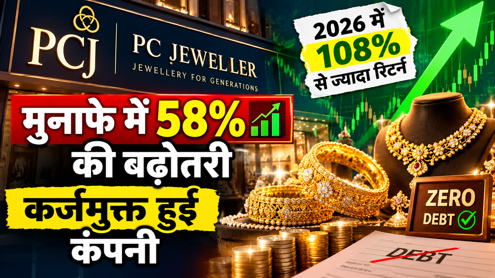PC Jeweller Share: मुनाफे में 58% की बढ़ोतरी, कर्जमुक्त हुई कंपनी; 2026 में शेयर ने दिया 108% से ज्यादा रिटर्न